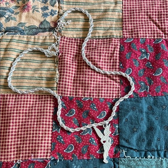 DISNEY - NWOT Silver Tinker Bell Necklace - Picture 2 of 5